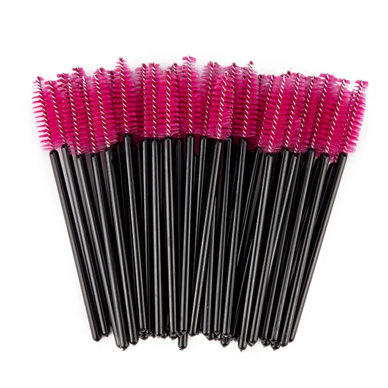 Rose Black Zwellbe 50 шт./упак. Хорошее качество одноразовые ресниц макияж кисти Мини палочки с кисточкой для туши для наращивания ресниц инструмент - Цвет: Rose Black