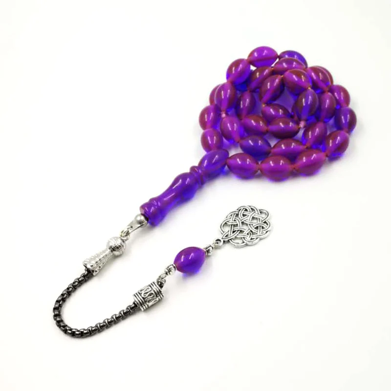 Браслет Tasbih из фиолетовой смолы для мужчин и женщин мужской или женский браслет 33