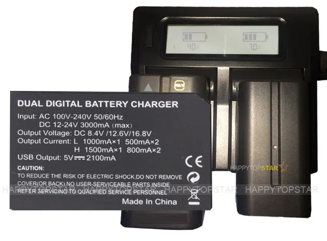 Двойное цифровое ЖК-быстрое зарядное устройство для SONY BP-U30 U60 U90 BC-U1 F3K EX160 EX3 EX260 EX280