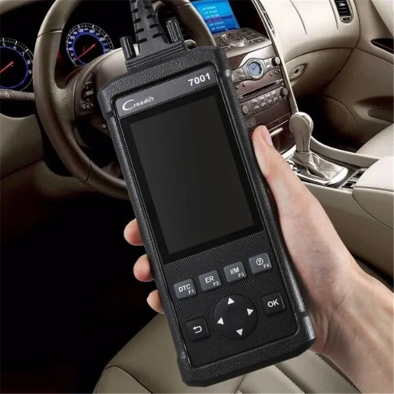 Запуск DIY считыватель кода CReader 7001 полный OBD2 сканер/сканирующий инструмент с маслом сбрасывает сервис, EPB/SAS/BMS/DPF/ABS кровотечение опционально