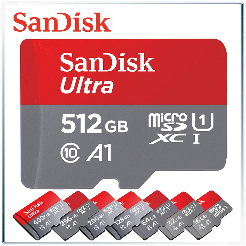 Карта памяти Sandisk Ultra Micro SD 128 ГБ 256 TF 64 телефонные карты Gopro Placa для видео HD|Карты