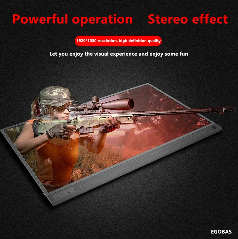 Сенсорный экран Портативный монитор 1920x1080 HD ips 15,6-дюймовый монитор игровой Дисплей для контроля уровня сахара в крови с кожаный чехол гнездо не требуется