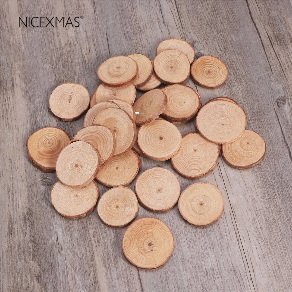 DIY 3,5-4,5 см деревянное бревно древесные срезы круглый натуральный из дерева в деревенском стиле ремесленные бирки Свадебные украшения деревянное ремесло принадлежности для украшения