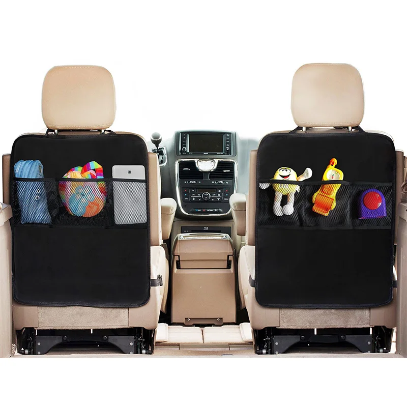 AUTOYOUTH Kick Mats задние Защитные чехлы для сидений органайзер для хранения карман 2 шт. универсальные детские автомобильные задние Защитные чехлы для сидений черного цвета