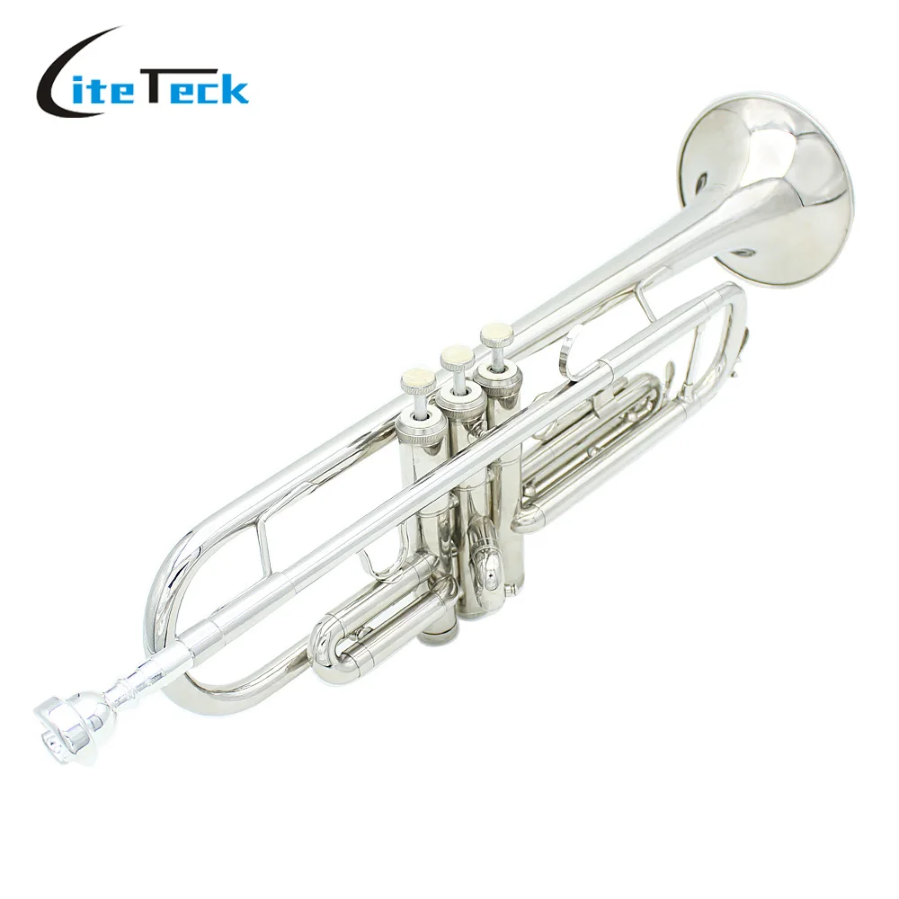 Bb плоская труба Высококачественная Латунная Труба изысканная с посеребренным