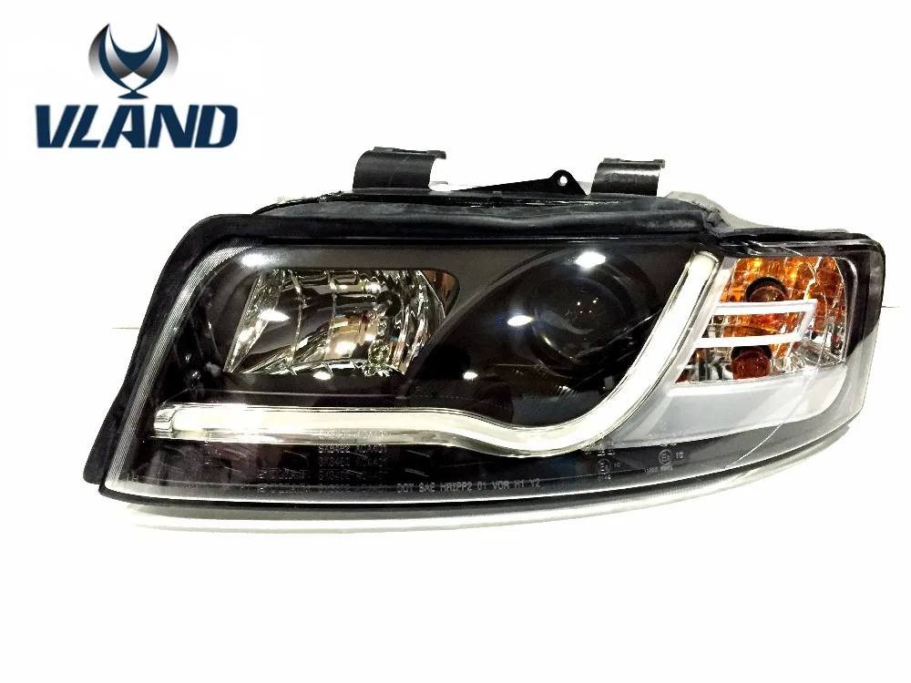 Vland factory для Audi A4 фары 2001 2004 светодиодные DRL линзы с двойным лучом H7 Ксеноновые