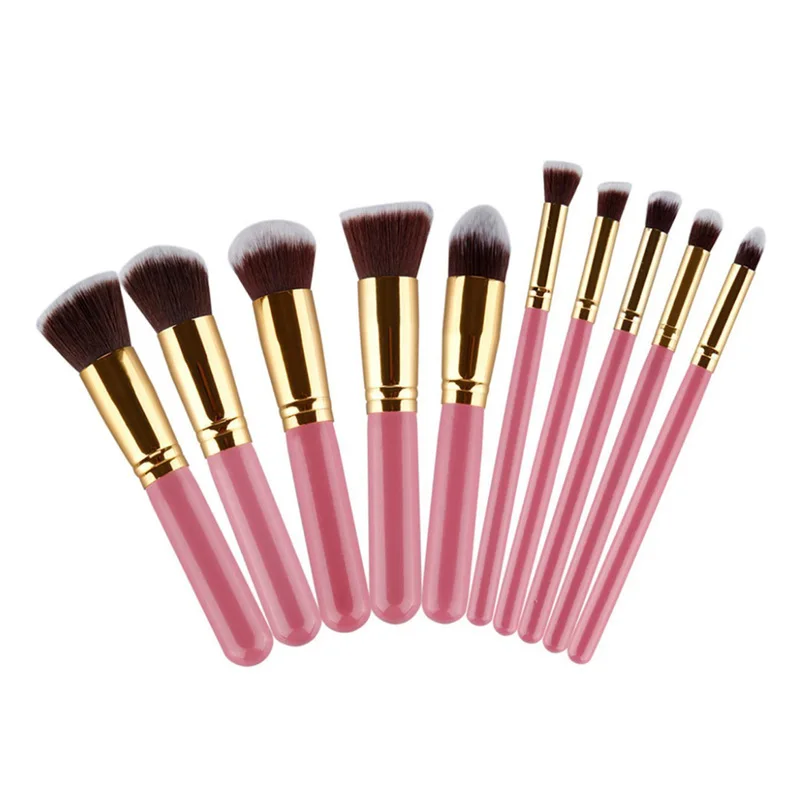 MEILISONG розовый ручка rosgold Ferrule 10 шт. promakeup набор кистей пудра для бровей подводка