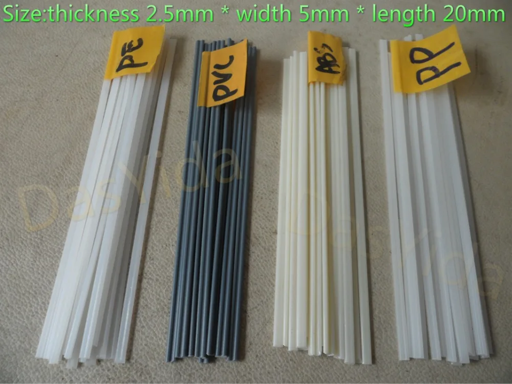 40pcs Non-toxic Plastic Welding Rods ABS/PP/PVC/PE for plastic welder gun/hot air gun 1pc=20mm
