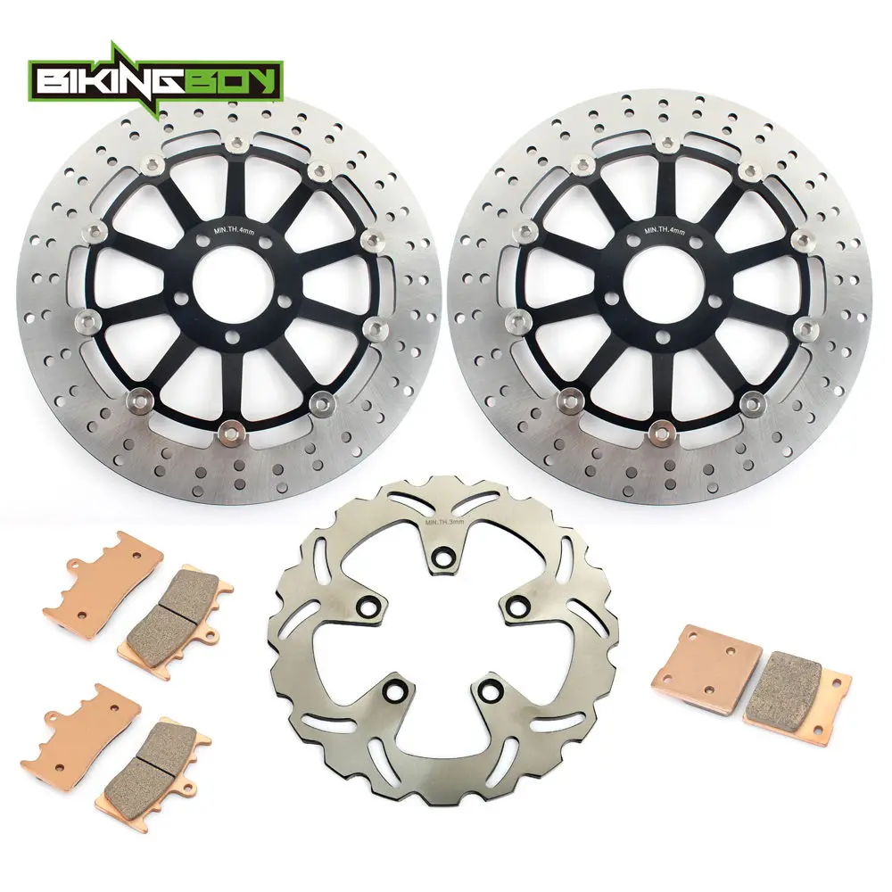 BIKINGBOY for Kawasaki ZX9R 1996 1997 Ninja ZX-9R ZX9-R 96 97 ZX900 B3 B4 Front Rear Brake Discs Rotors Disks Pads Motorcycle | Автомобили