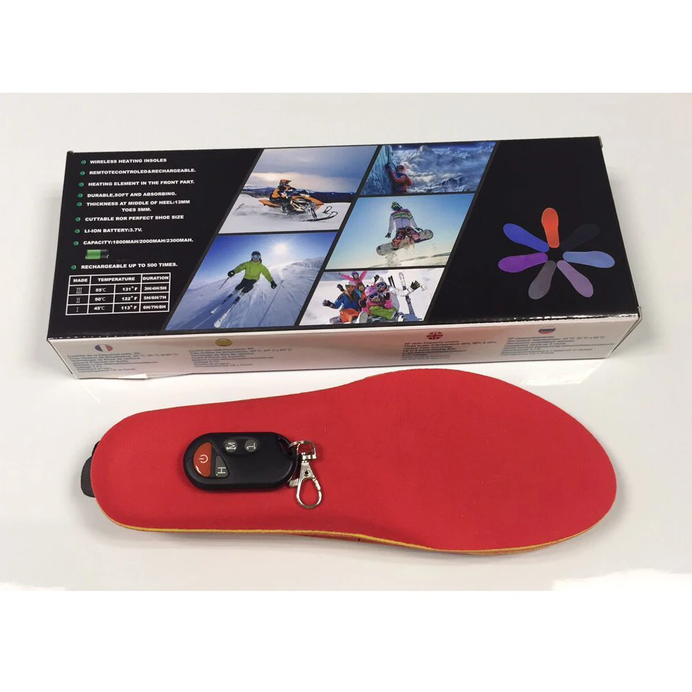 

Winter USB Electric Heated Insoles for Feet with Wireless Remote Control Heating Insoles for Shoes Thermal Shoe Pad Size 35-46#