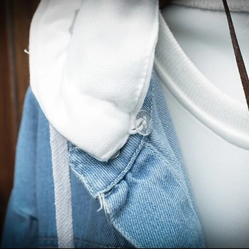 Мужская джинсовая куртка с капюшоном уличная ковбойская из двух предметов 2019 |