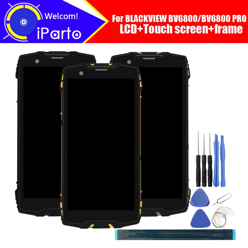 5,7 ''Blackview BV6800 ЖК-дисплей+ сенсорный экран дигитайзер+ рамка в сборе ЖК+ сенсорный дигитайзер для BV6800 Pro