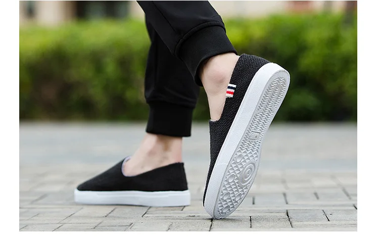 2019 г. хит продаж модная мужская повседневная обувь льняные загнутые лоферы с