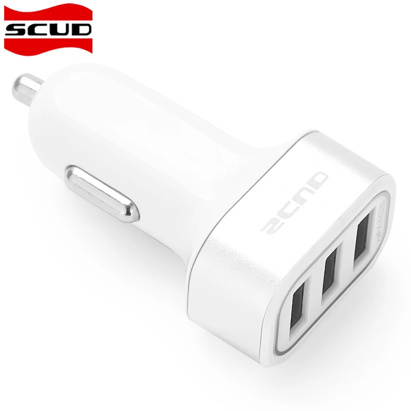 Скад Портативный 3 USB 3А Автомобильное Зарядное Устройство Для Мобильного Телефона iPhone 6 s Samsung Таблетки Автомобильное зарядное устройство Автомобильного Прикуривателя Быстрый USB адаптер