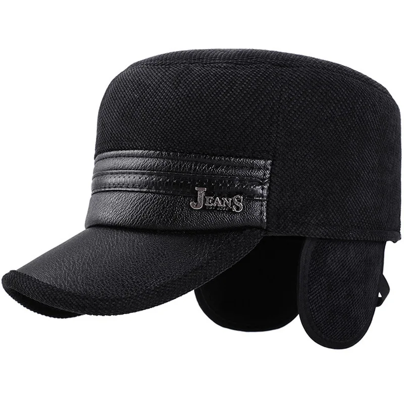Зимняя мужская бейсболка из искусственной кожи s бренд Snapback Кепка для папы облегающая Кепка-бейсболка Мужская gorras