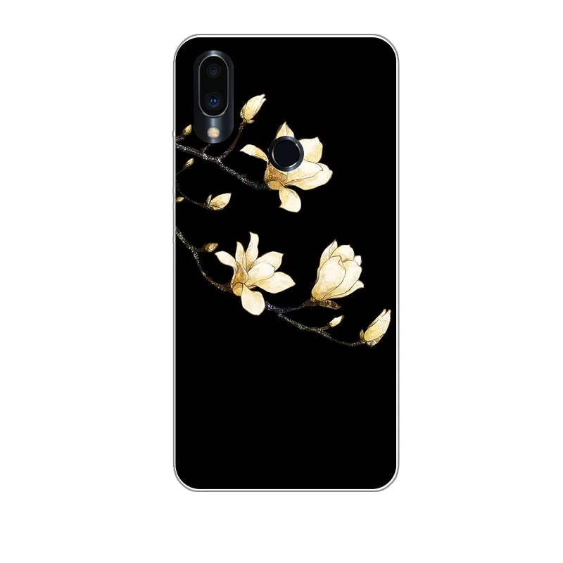 Meizu note 9 чехол кремния яркая Цветочная живопись мягкая ТПУ задняя крышка для note9