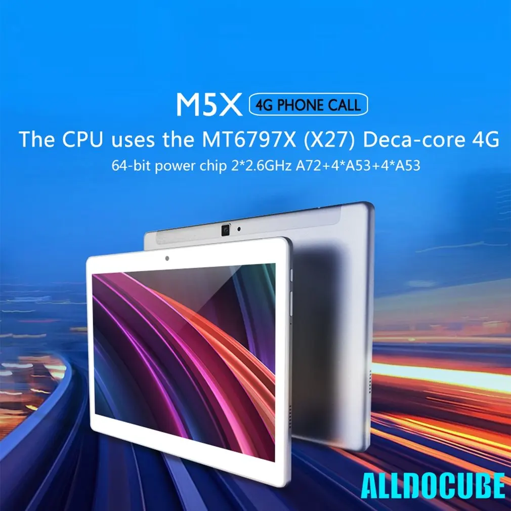 ALLDOCUBE M5X T1006X 4G планшеты с функцией телефонных звонков ПК 10,1 дюймов 4 ГБ ОЗУ 64 Гб ПЗУ 6600 мАч Android 8,0 MTK X27 MT6797X Deca Core LTE gps