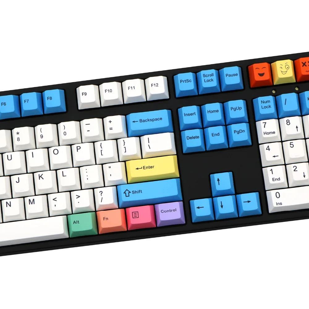 Цветная мела 108/138 клавиш механическая клавиатура PBT keycaps Вишневый профиль ANSI раскладка просто клавиша не клавиатура