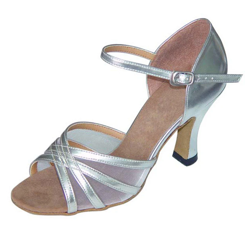 Туфли женские атласные обувь для латиноамериканских девушек сетчатая кожаная