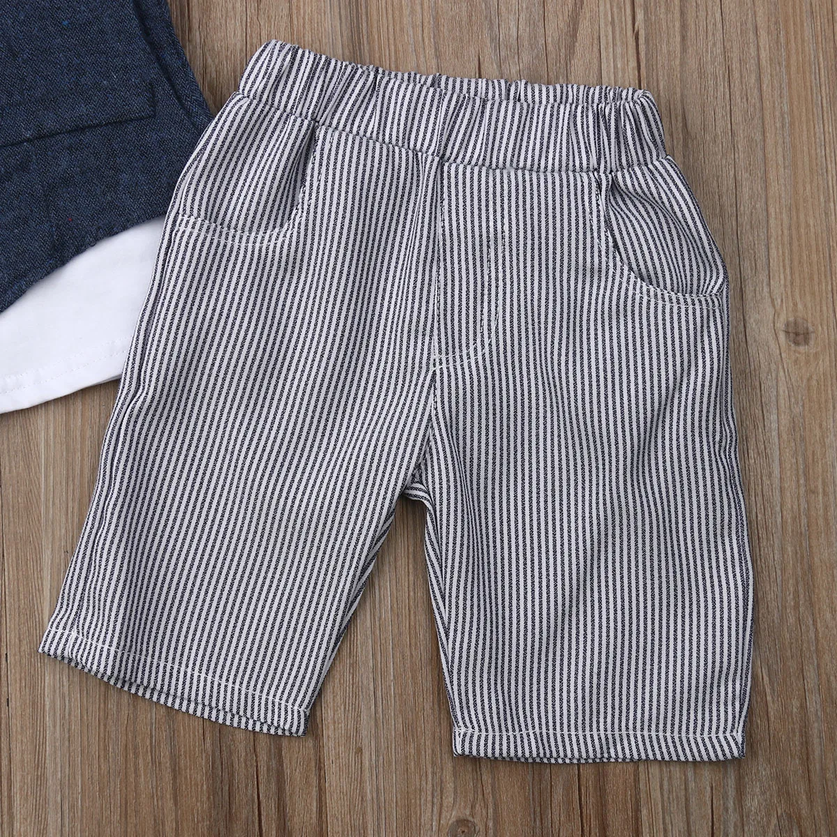 New Boy Gentleman Shirt Tops Waistcoat+Short Pants Set Baby Trousers Outfits | Детская одежда и обувь