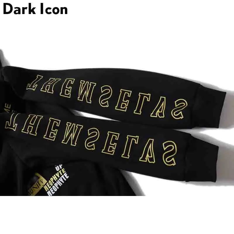 Темно значок Psychommunity Забавный печатных для мужчин Толстовка флисовый пуловер