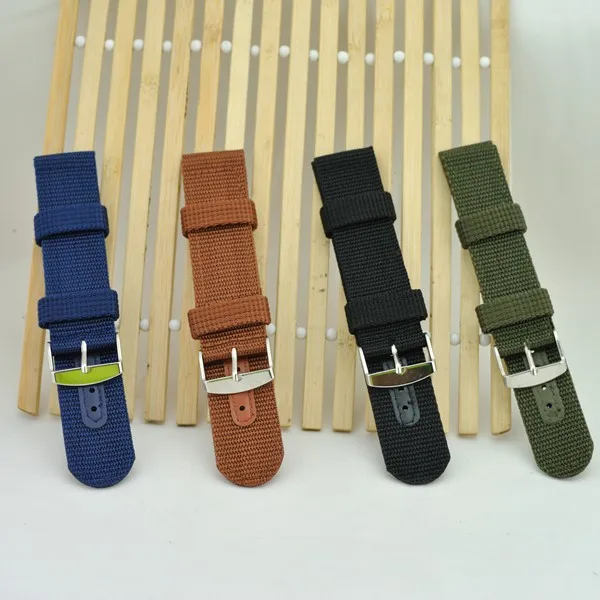 Водонепроницаемый нейлоновый ремешок для наручных часов 10 шт./лот 20 мм WBZ006|strap