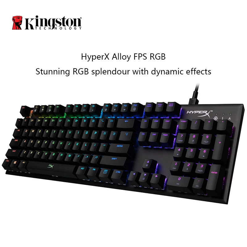 KINGSTON HyperX сплав FPS RGB игровая клавиатура электронная Спортивная механическая