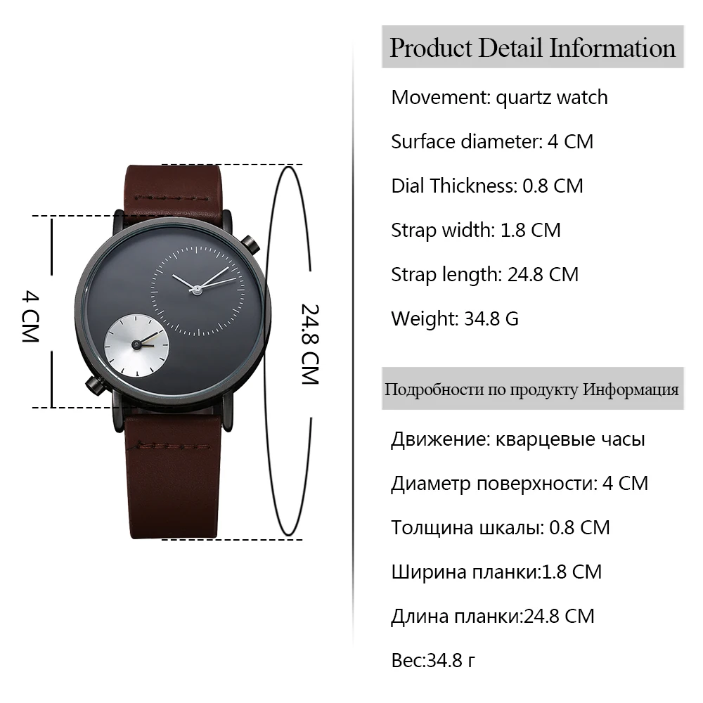 Мужские Роскошные часы TOMI с кожаным ремешком карнавальные Брендовые Часы новые