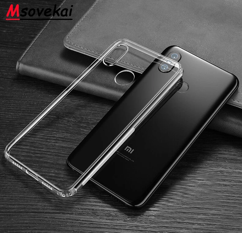 Мягкий чехол для Xiaomi MI 8 8SE Lite Mix2S POCO Phone F1 Redmi6 6A 6 Pro из ТПУ силиконовый прозрачный