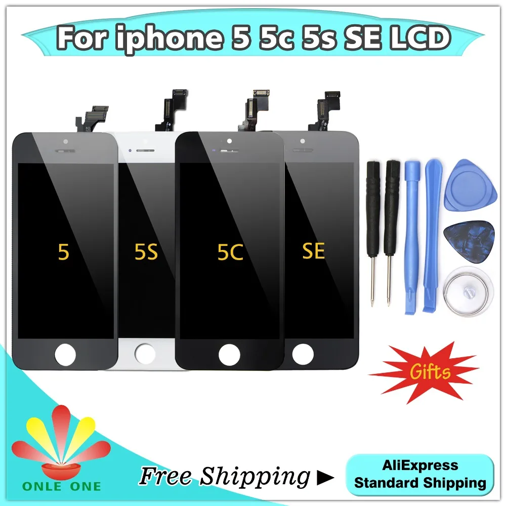 Лучшее качество дигитайзер сенсорный экран и ЖК-дисплей для IPhone 5 5G 5C 5S 6 6s 7 8 se