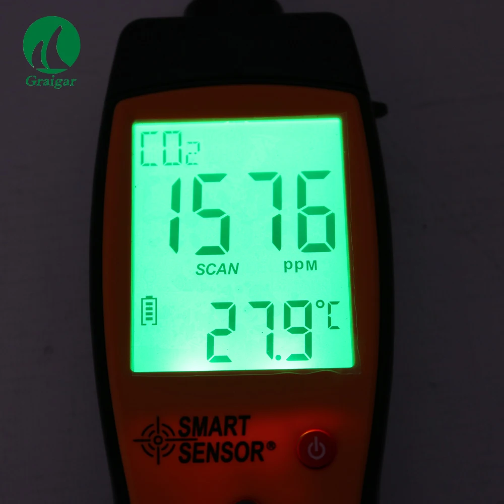 Smart Sensor AR8200 Gas Detector Detects Carbon Dioxide Measuring Range 350~9999PPM | Инструменты