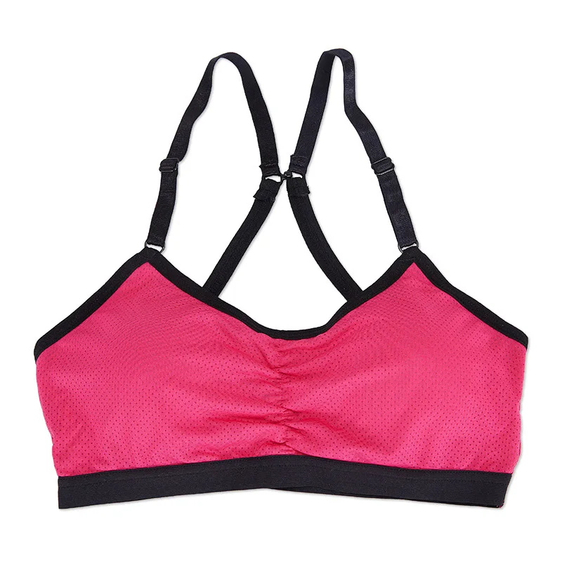 2019 Contrast Color Women Sports Bra Quick Dry Absorb Sweat Ladies Crop Tops Adjustable Straps Running Padded Femme Sportswear | Спорт и