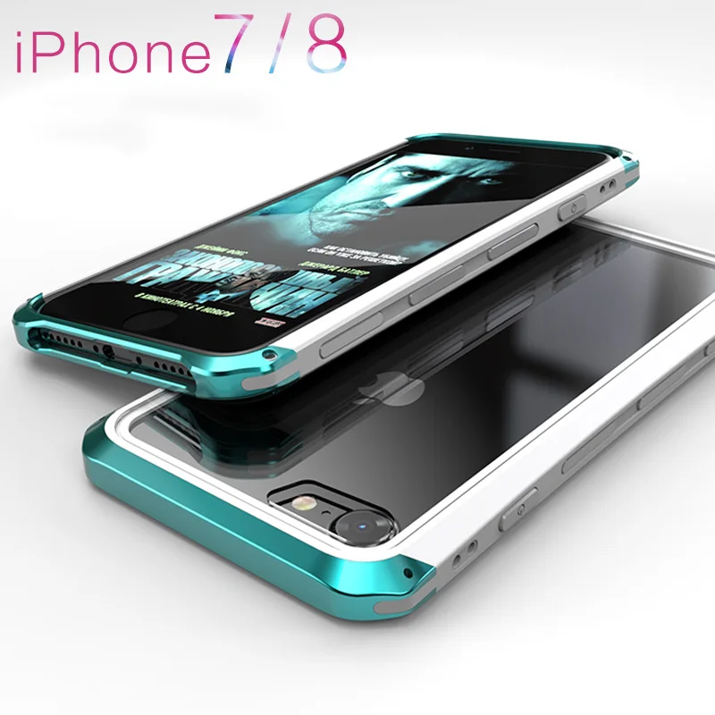 Чехол для iphone 7 прозрачный закаленное стекло пластик гибридный роскошный