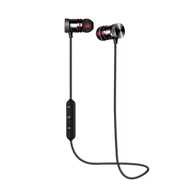 Черный Новейшие SGS Bluetooth-подключенные спортивные наушники стерео гарнитура микрофон для iPhone Xiaomi HUawei iPhone samsung - Цвет: Черный