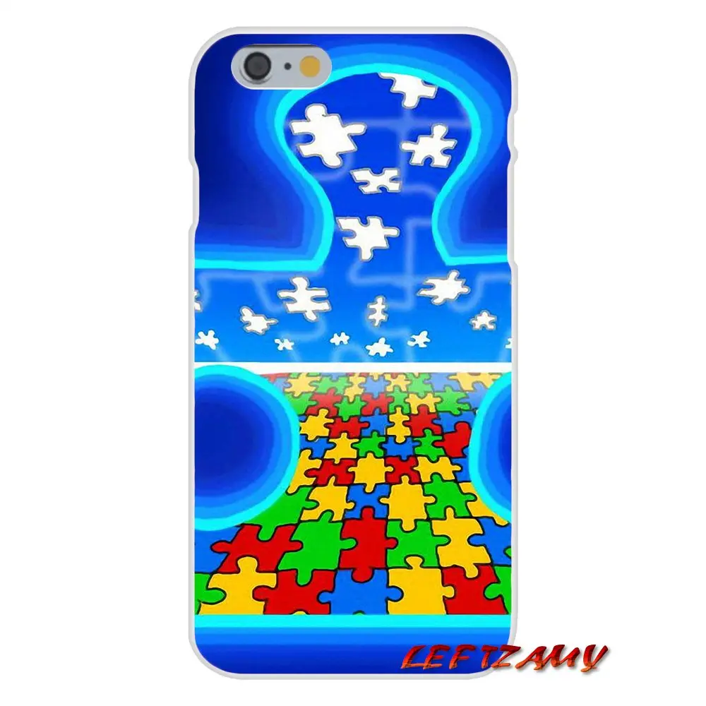Паззл осведомленность об аутизме искусство Тонкий силиконовый чехол для
