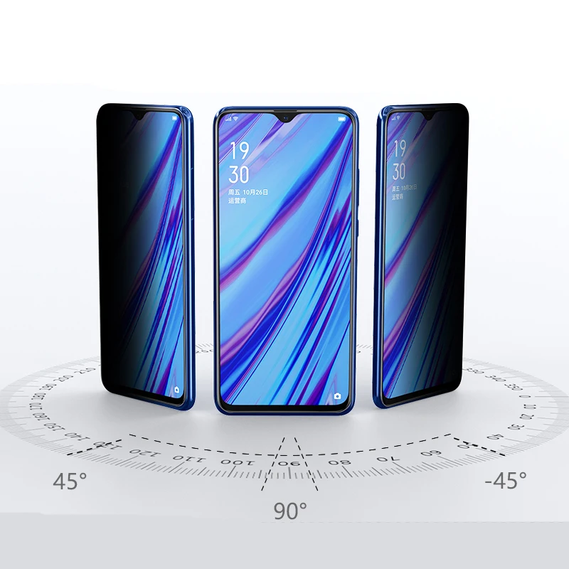 MicroData для OPPO A5X AX5S AX7 Pro A9 9H Передняя антишпионская защитная пленка из закаленного стекла с антибликовым покрытием