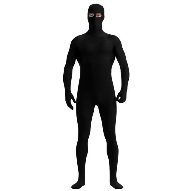 

LZCMsoft Mens Spandex Zentai Suit Eyes Hole Nylon Lycra Halloween Cosplay Second Skin Bodysuits Adult Zentai Costumes Open Eyes