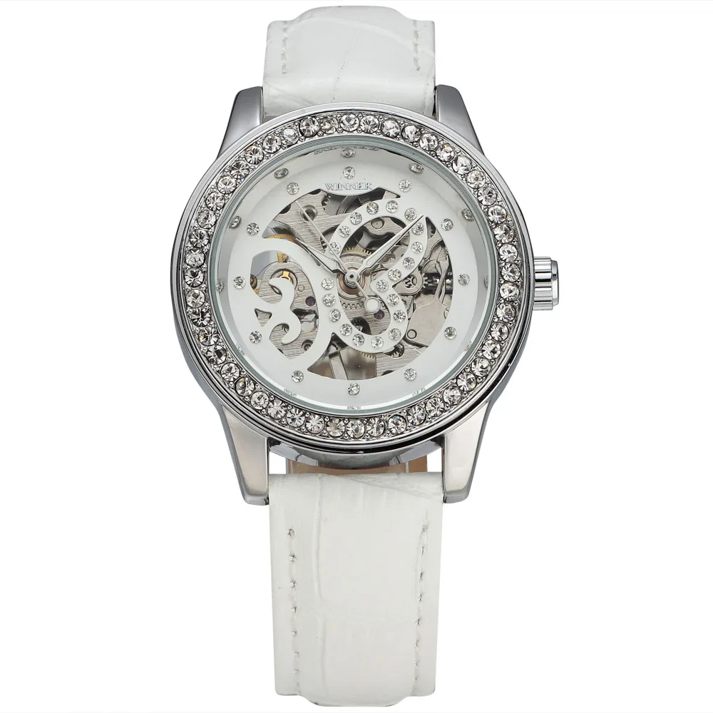 Часы наручные WINNER женские механические модные классические с ремешком из