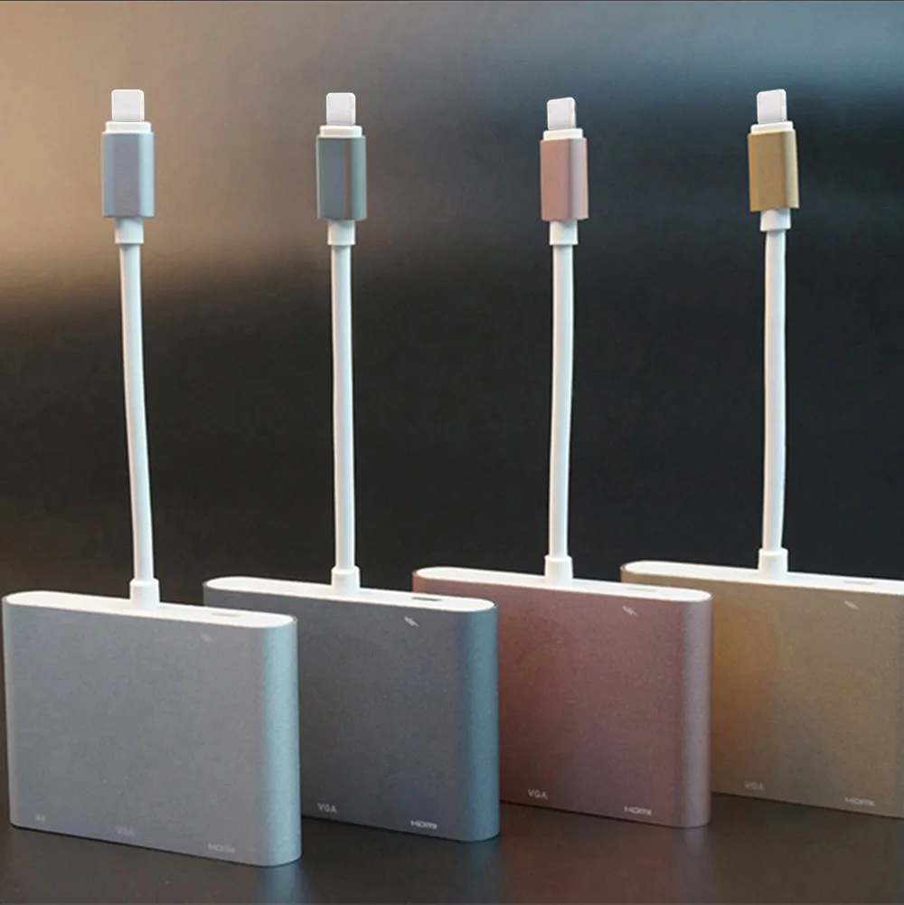 Высокое качество HDMI OTG кабель для Lightning/HDMI, VGA, AV аудио-видео HD адаптер для iPhone 11/X/XS/XR/8 P/8/7 P/6 S iPad Air/iPod