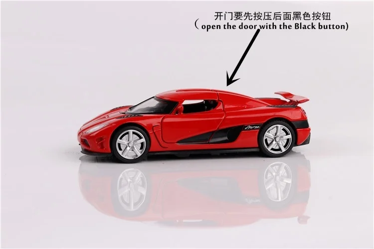 Модель спортивного автомобиля Koenigsegg изысканная литая модель игрушки 1/32| |