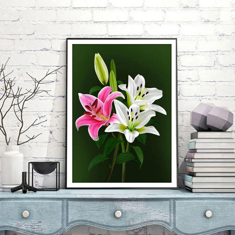 Алмазная живопись цветы вышивка крестиком украшение для дома алмазная