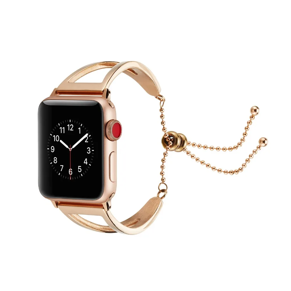 Роскошный женский браслет для Apple Watch Band 38 мм 42 40 44 из нержавеющей стали iWatch Series 2 3 4