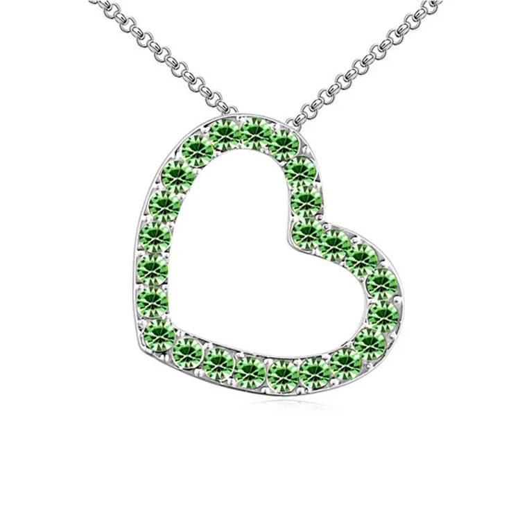 Оптовая продажа ожерелья и подвески с австрийским хрусталем в форме сердца