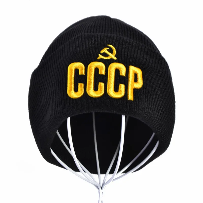 CCCP СССР Россия Горячие шапочки распродажа стильные осенние и зимние теплые шапки унисекс Красная шапка с Лучшая качественная Кепка