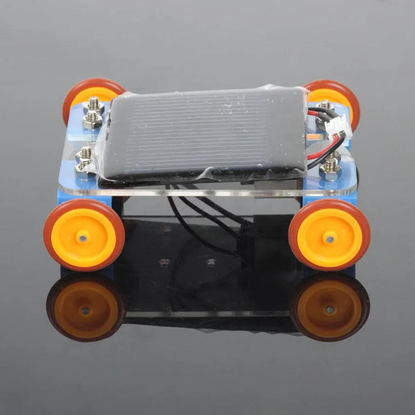 Cnikesin DIY Kit образования Солнечной Мощность Игрушечные лошадки автомобилей желтый