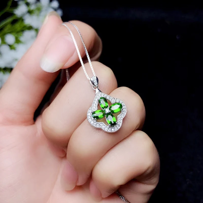 Подвеска из серебра 925 пробы с драгоценными камнями | Украшения и аксессуары