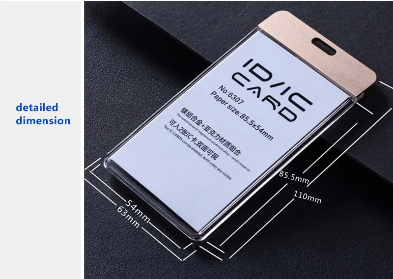 DEZHI-Новая мода ID IC Card Breakaway держатель значка, прозрачный держатель значка, Рабочая карта без шнурка, акрил с металлическим материалом