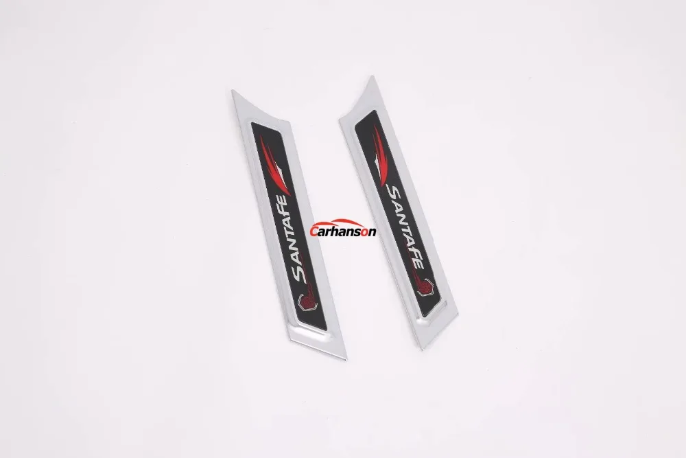 Автомобильные аксессуары для hyundai Santa fe боковой знак Santa Fe Авто Стайлинг наклейка хром углеродное волокно боковой знак крыло Emble