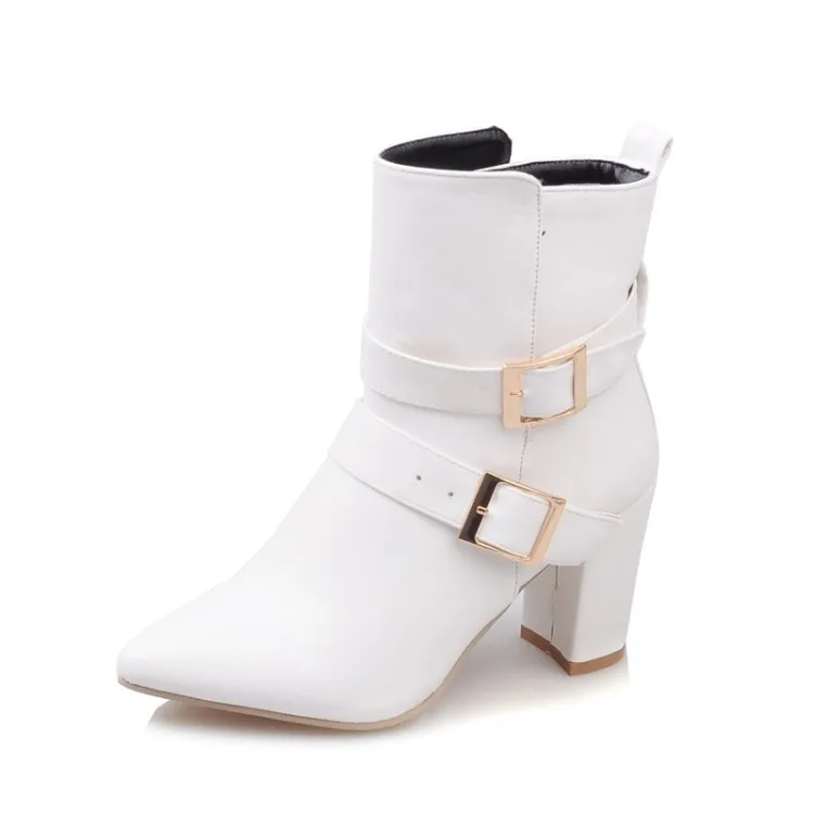 Женские стильные низкие ботильоны осень-зима острый носок высокий каблук