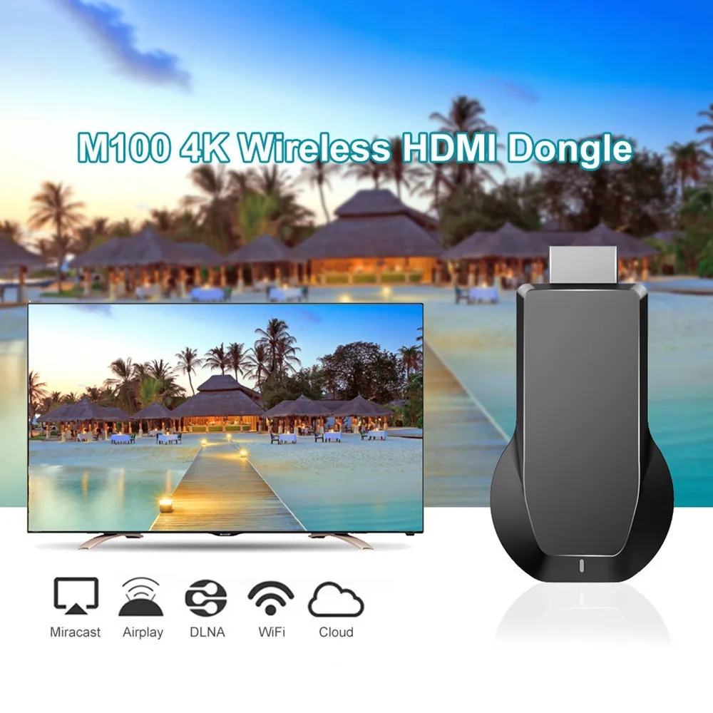 ТВ приставка Anycast M100 с поддержкой Android и Ios Wi Fi 2 4g 4k Hdmi Miracast Dlna Airplay Wifi|SmartTV-стики